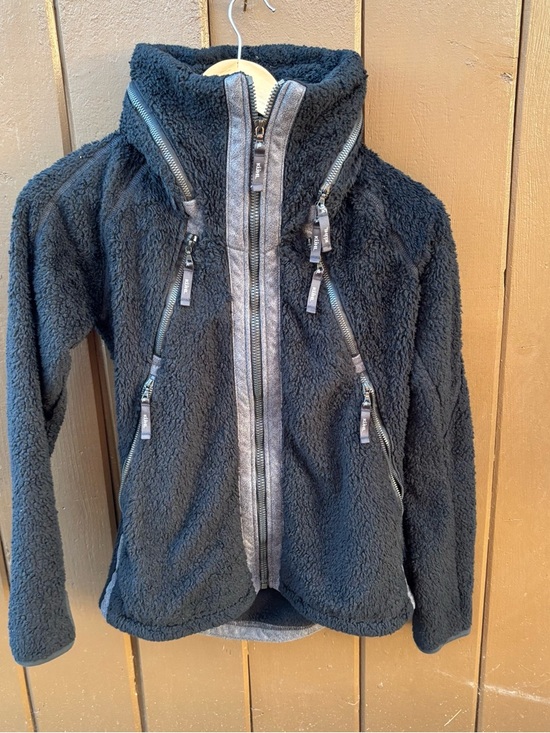 Kuhl Jackets & Blazers - Kuhl Flight Fleece Jacket Women's XS Black Thumb Loops Full Zip Deep Pile